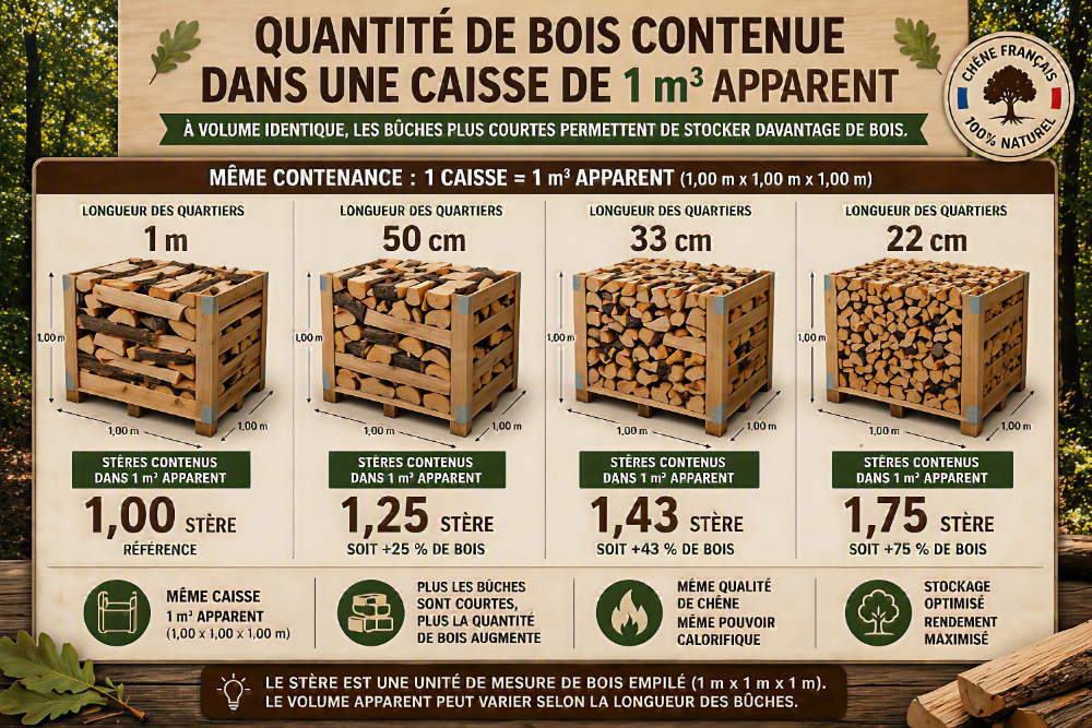 Eco Bûche 48-53 (Caisse Premium de 1,25 stère)