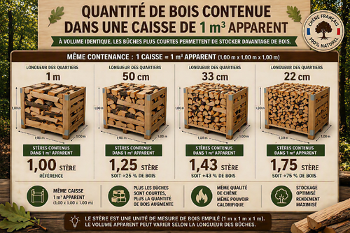 Eco Bûche 22-25 (Caisse Premium de 1,75 stère)